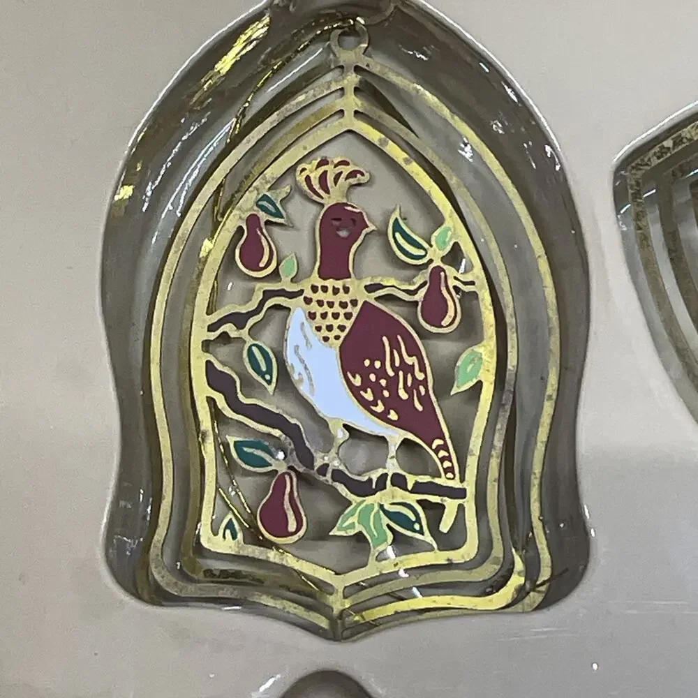 Vintage Solid Brass Classic Collection 12 Days of Christmas Ornaments